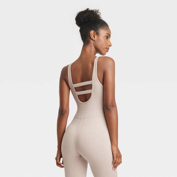 A-17 Women's Textured Seamless Bodysuit - JoyLab Cream XS - Picture 1 of 2